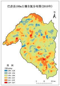 巴彦县100m土壤全氮分布数据集(2010年)