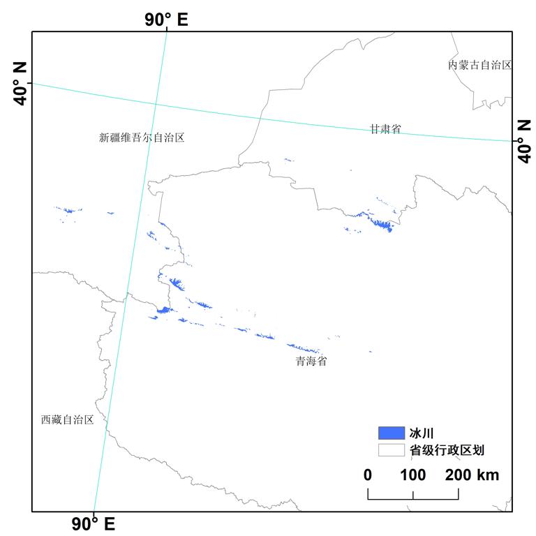 柴达木盆地30m或80m分辨率湖泊与冰川分布数据集1977年与1990年与2000年与2015年数据实体